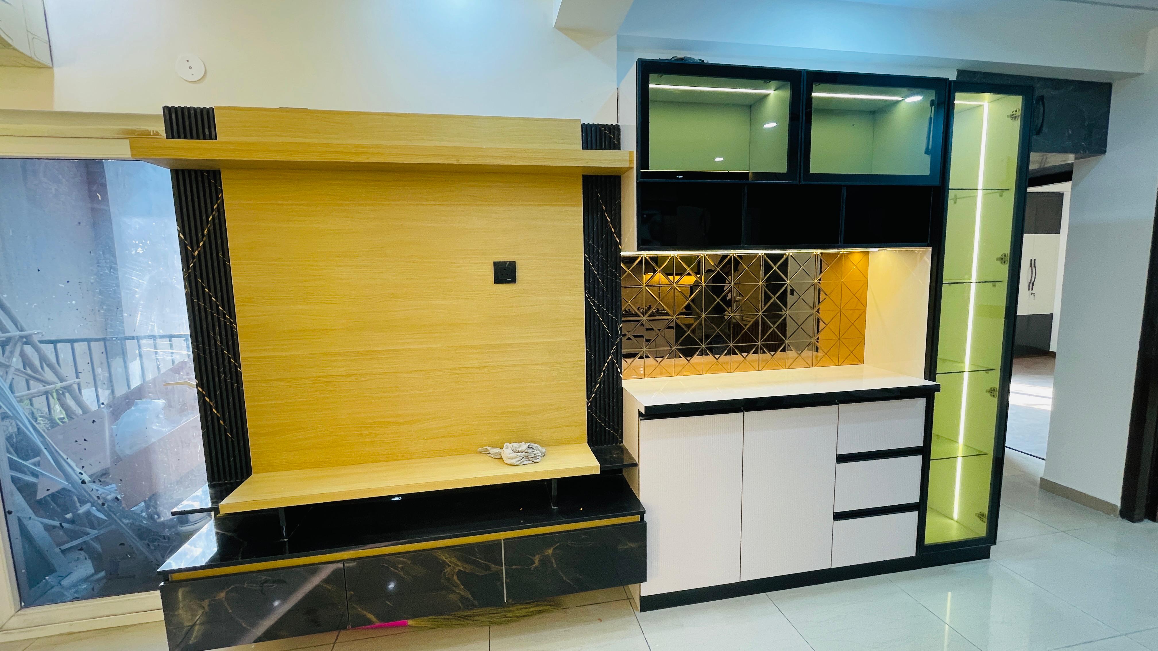 Fluted Wooden Strip Console